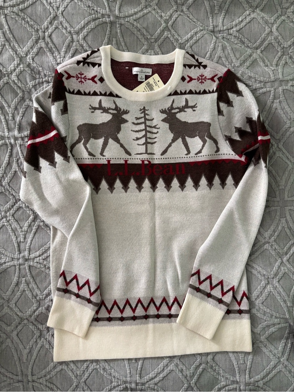 LL Bean moose sweater, size S